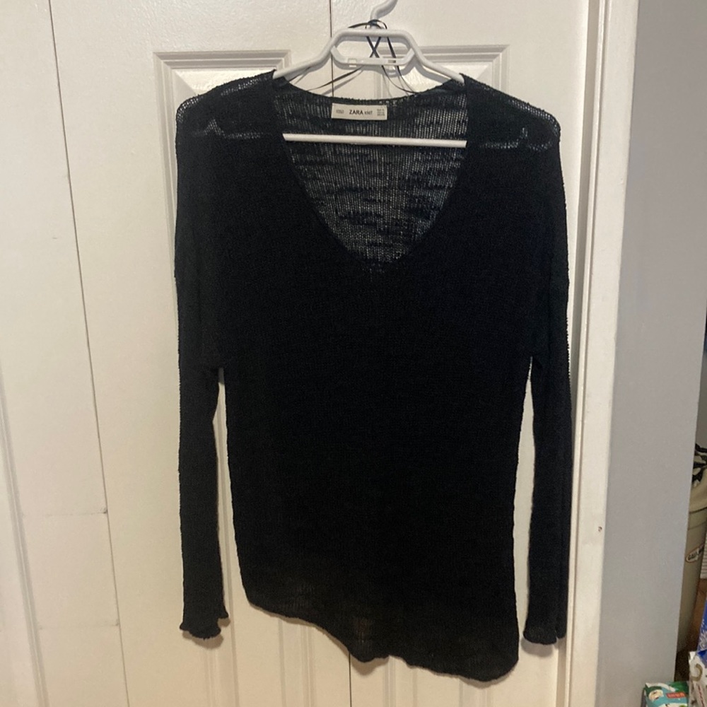 Zara Knit navy sweater